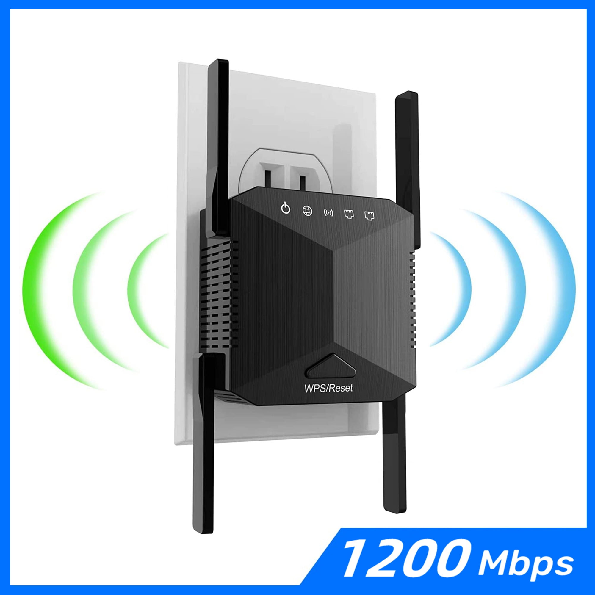 iFanze WiFi Extender, Dual Band 5G & 2.4G, 2850 Sq.ft Coverage, Ethernet Port, Black - Walmart.com iFanze WiFi Extender, Dual Band 5G & 2.4G, 2850 Sq.ft Coverage, Ethernet Port, Black - Walmart.com