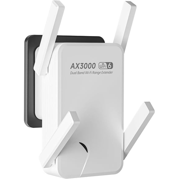 WiFi Extender Signal Booster with WiFi 6 - Up to 20888 Sq.ft Coverage, AX3000 3000Mbps Band WiFi Extender for 188 Devices