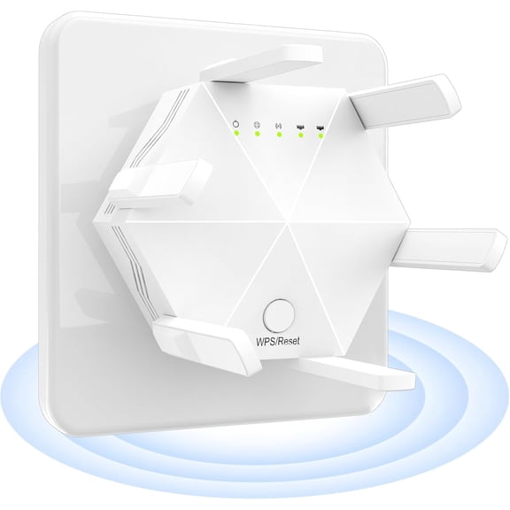 WiFi Extender, WiFi Booster Dual Band 1200Mbps WiFi Signal Coverage Range up to 12000 Sq.ft and 45 Devices, Wireless Repeater for Home, Internet Booster WPS Setup, WPA3 Security