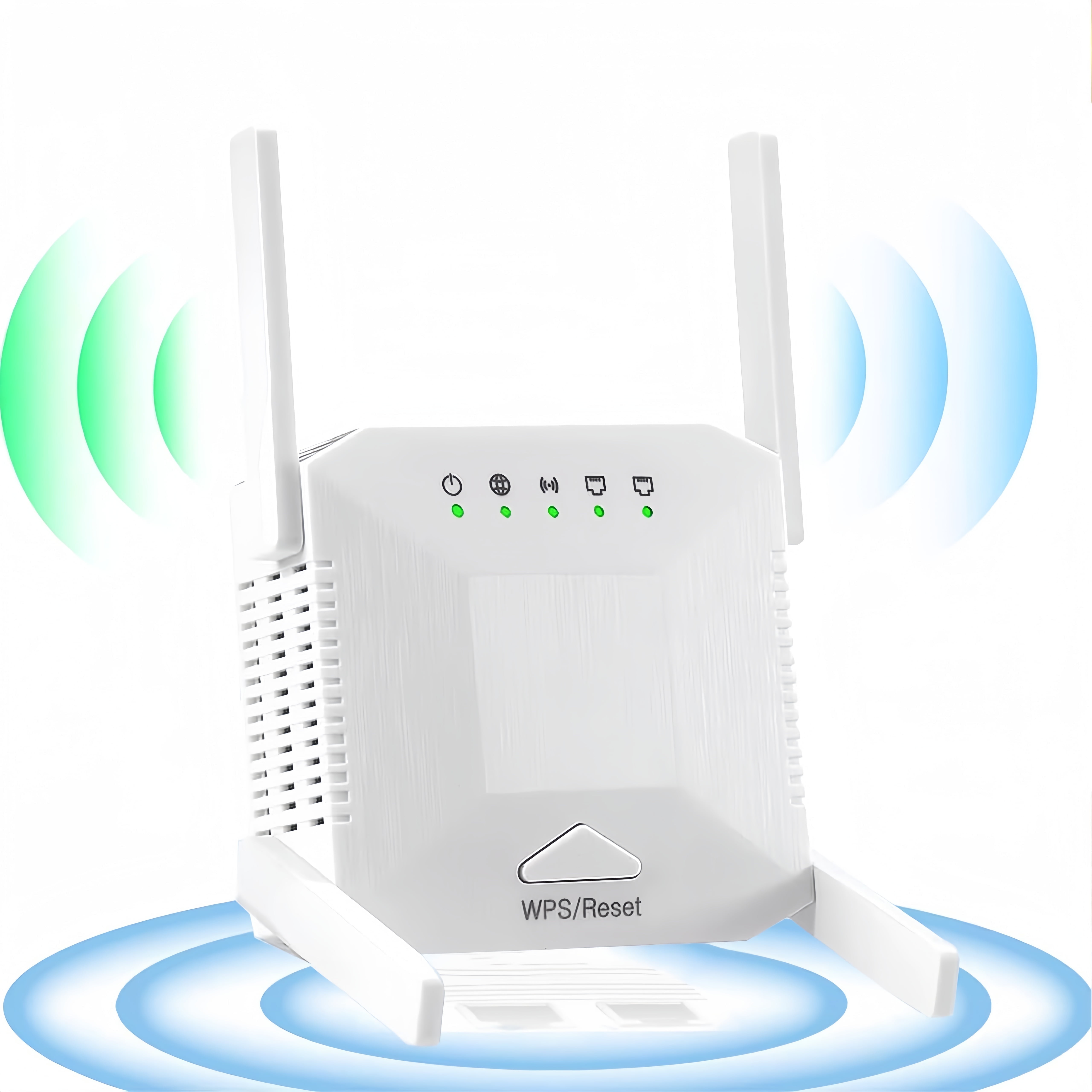 WiFi Extender WiFi Signal Amplifier, 4 Antennas, 2 LAN Ports, 1200Mbps ...