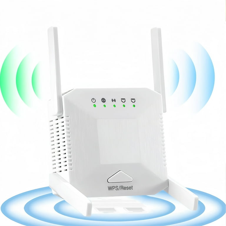 WiFi Extender WiFi Signal Amplifier, Antennas, LAN Ports, 1200Mbps WiFi  Repeater, Router and AP Mode, Easy Set Up and Long Range, Ultra-Stable