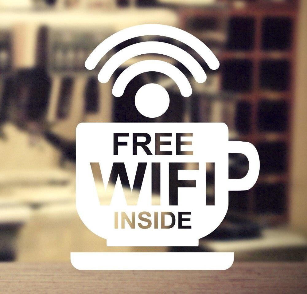 Excellent Internet Sign WiFi Free Vinyl Sticker Decal Sign For Cafe Restaurant Bar Pub Shop ...
