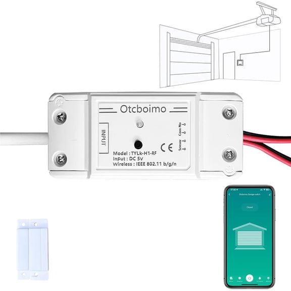 WiFi Garage Door Controller Universal Smart Remote Opener White 1 Unit