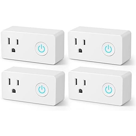 WiFi Heavy Duty Smart Plug Outlet, No Hub Required with Timer Function, White, Compatible with Alexa and Google Assistant, 2.4 Ghz Network Only (4 Pack)$$Tools & Hardware Other