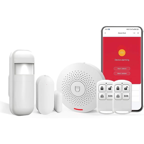 WiFi Home Security System for House, WiFi Door/Window Sensors Alarm System kit, Motion Detectors with Instant App Alerts NO Monthly Fees