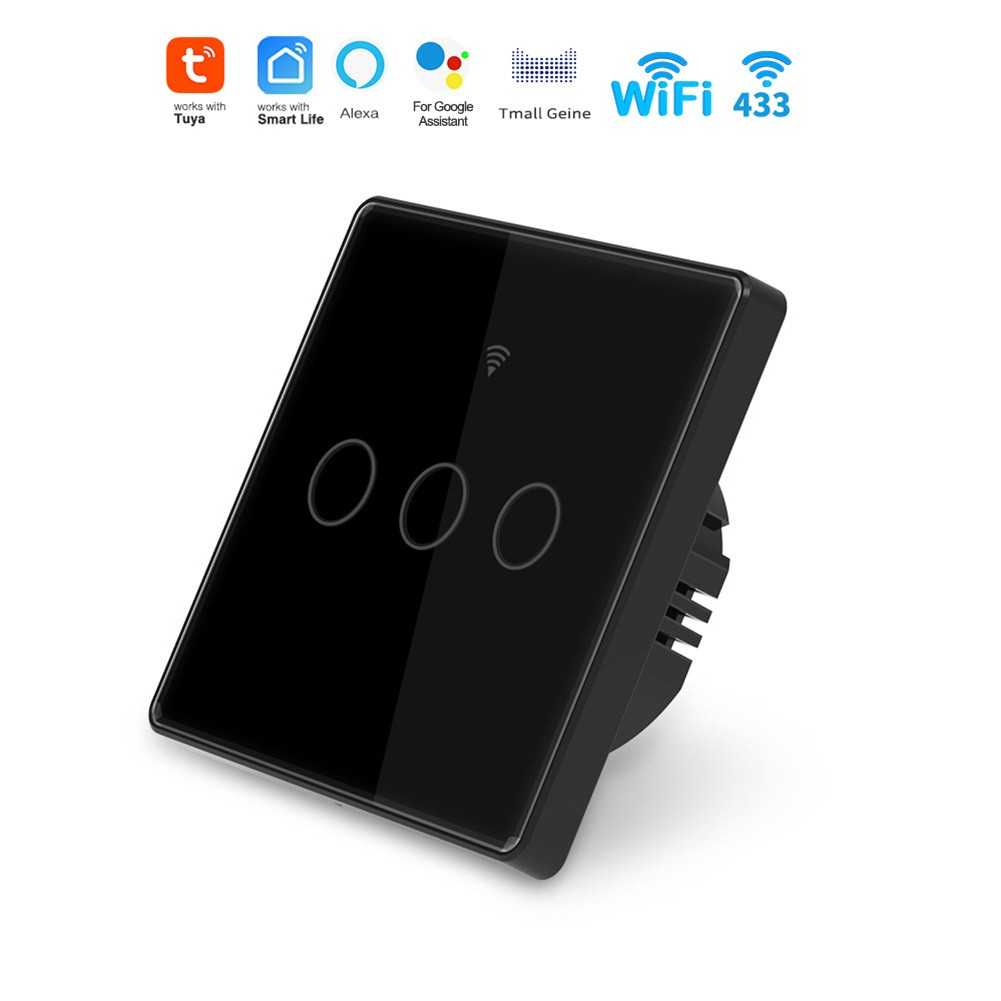 WiFi LED Smart Touch Light Switch NO Neutral Wire Required APP/Voice Control