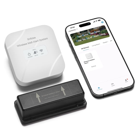 WiFi Mailbox Alert, Briidea 500ft Wireless Mailbox Alert with APP Control, Real-Time Mail Delivery Alerts, Remote Monitoring to Save Time & Prevent Mail Theft,IP67 Waterproof, Father's Day Gift