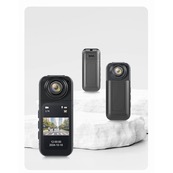 WiFi Mini Thumb Video Camera, 2.7K HD Recording 180 Rotatable Lens 1.47'' IPS Screen Portable Camera