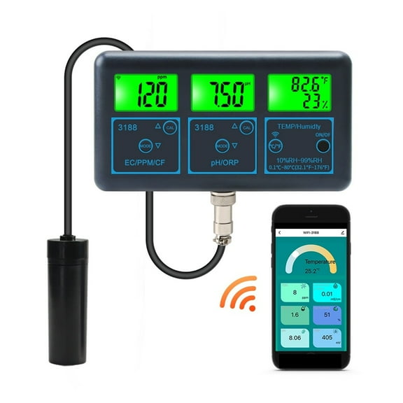 WiFi PH Meter Temp TDS EC ORP Water Tester Tuya APP Smart Monitor Digital Analyzer