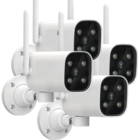 WiFi PTZ Camera, Outdoor/Indoor, Pan/tilt, 2-Way Audio, Night Vision, Motion Detection Auto , , Remote Access, RTSP Stream, Compatible with Alexa(4pack)
