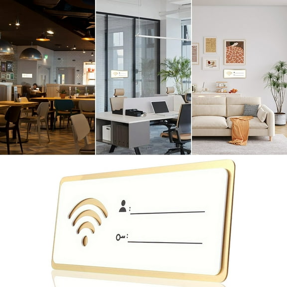 WiFi Password Sign, Acrylic Table Wifi Sign Board for Guest Use, Free Network Wifi Notice Decor, Essential for Business Hotel Home, Office Supplies