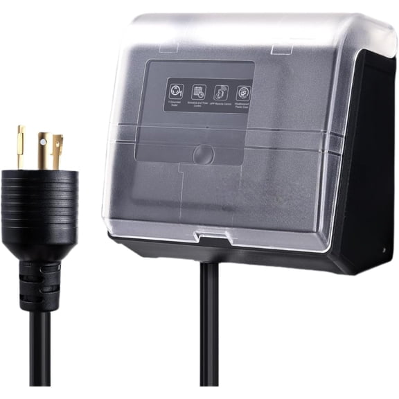 WiFi Pool Pump Timer Outlet, 20A 125V 1HP,Twist-Lock NEMA L5-20R Plug-in Timer, Outdoor& Indoor use,with Weatherproof Cover, for Pool Pump, Water Heater, Pool Filter, Landscape Lights