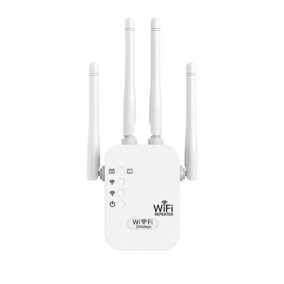 WiFi Range Extender 300Mbps Wireless Signal Booster with 4 Antennas for Home, Covers Up to 5000 sq.ft and 35 Devices