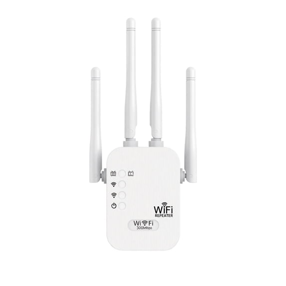 WiFi Range Extender 300Mbps Wireless Signal Booster with 4 Antennas for Home, Covers Up to 5000 sq.ft and 35 Devices