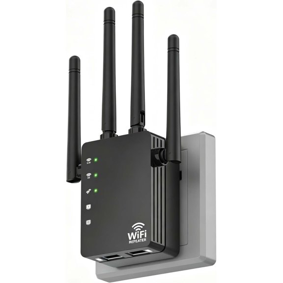 WiFi Repeater Signal Extender, Extends Coverage to 12880 Sq.ft, Handles 105 Devices, -Band 5GHz/2.4GHz Repeater Amplifier, WiFi Extender for Use