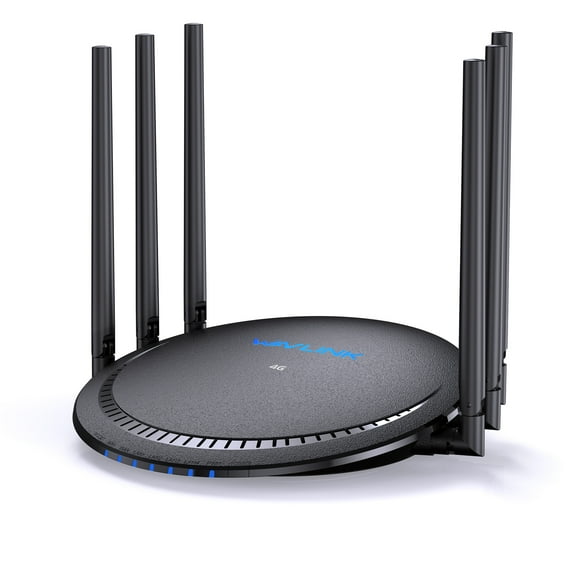 WiFi Router 4G LTE Wireless Router 1200Mbps with Hotspot Gigabit Router, 6x5dBi Omni Antennas for Guest WiFi | Parental Controls