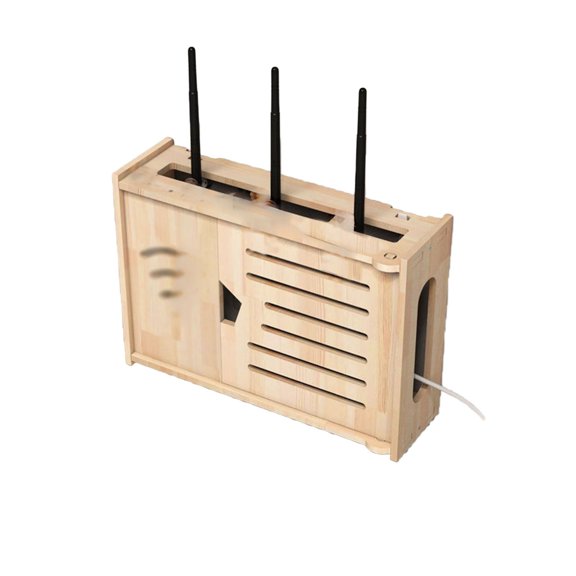 WiFi Router Storage Box, Wall-Mounted Storage Box with Lid, Large Capacity, Fashionable and Decorative, for Home Wall Decoration Storage