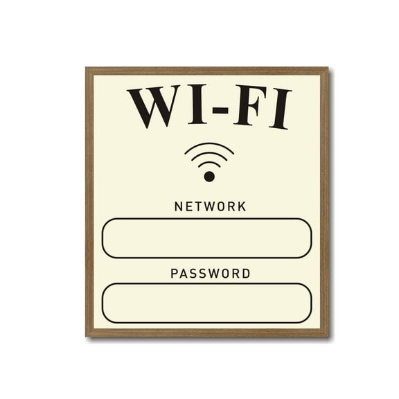 WiFi Sign,2 Pack Magnetic WiFi Password Sign,Airbnb Essentials for Hosts,WiFi Sign for Guests,Home,Business,Airbnb