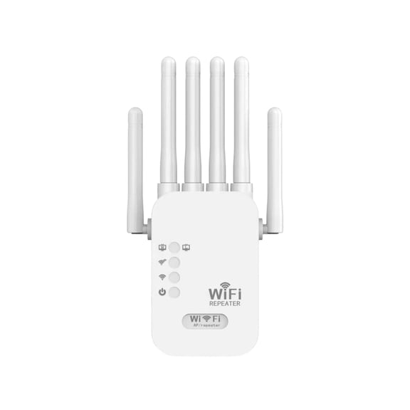 WiFi Signal Booster 1200Mbps Six Antenna Wireless Range Extender, Wall-Penetrating Repeater for Home, US Standard