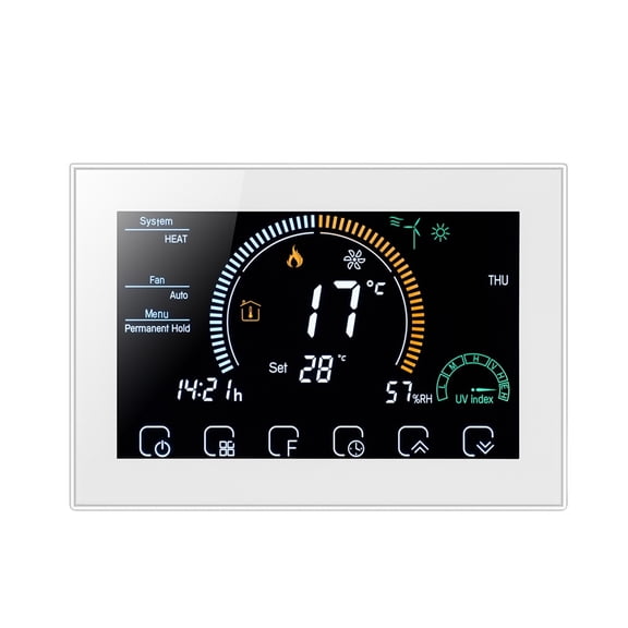 WiFi Smart Device Central Air Conditioner Thermostat Temperature Controller 3 Speed Fan Coil Unit Wireless ,Easy to Operate