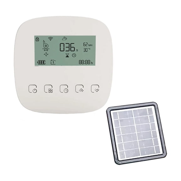 WiFi Smart Dual Pump System 550ml/min Automatic Watering Machine Tool Set Irrigation System Set 5+1+1 Weekly Programmable ,Easy to Use - WITH SOLAR PANEL_1