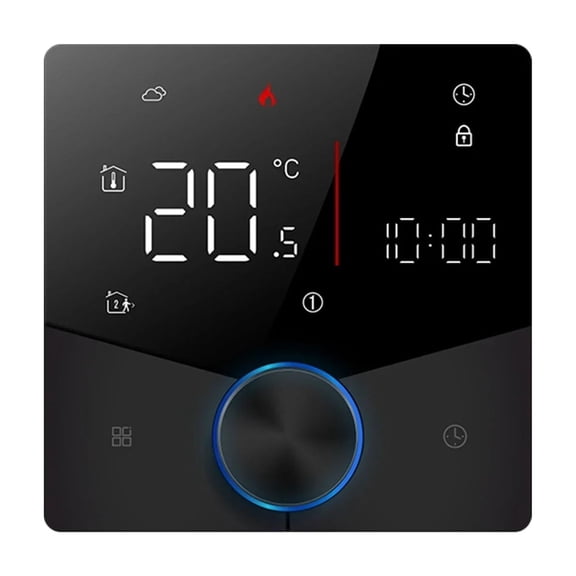 WiFi Smart Heating Knob Thermostat LCD Display Touch Screen Temperature Controller