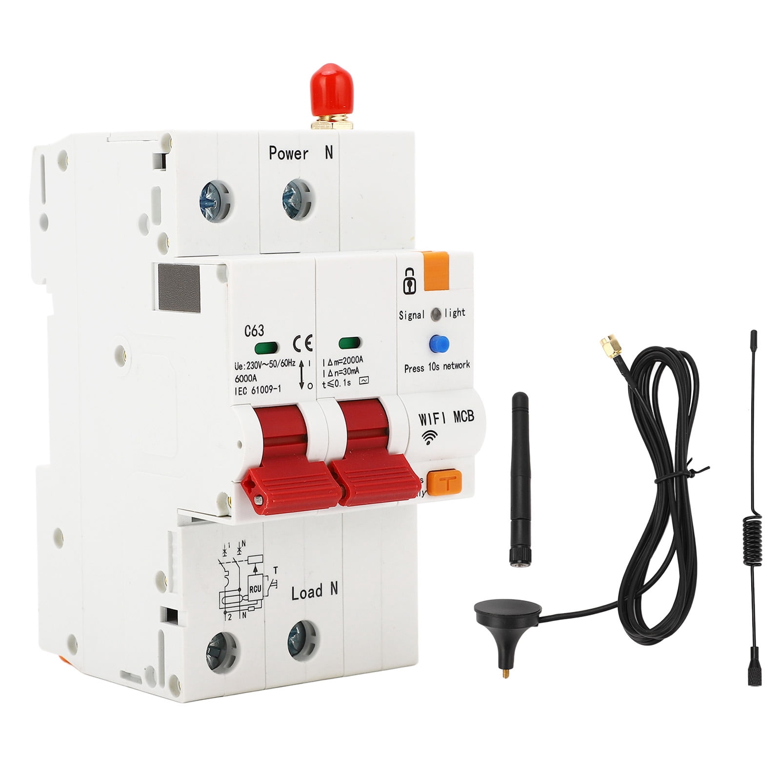 WiFi Smart Leakage Circuit Breaker 63A DIN Rail