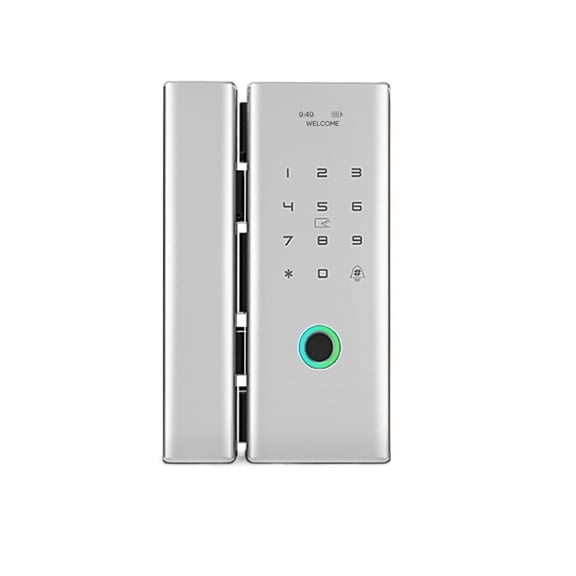 WiFi Smart Life App Remote Control Biometric Fingerprint Digital Smart Glass Door Lock For Office ,Easy to Installation and Use
