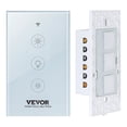 thumbnail image 1 of WiFi Smart Light Dimmer Switch, 100-250V AC Wi-Fi 2.4GHz, 15% to 85% Stepless Dimming LED Dimmable Smart Switch with Touch Panel, App Remote Control Voice Compatible with Alexa Google Home, 1 of 11