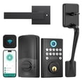 thumbnail image 1 of Keyless Entry Door Lock with Handle, Fingerprint Smart Door Lock with WiFi, Keypad & App Control for Front Doors, 1 of 9