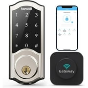 WiFi Smart Locks Deadbolt with Keypad, Hornbill Keyless Entry Digital Front Door Lock with Gateway Hub, Bluetooth Electronic Touchscreen Auto Lock Work with Alexa,Free App Control for Home Office