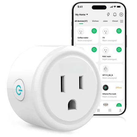 WiFi Smart Plugs Work with Alexa and Google Home, Smart Outlet Timer with APP Remote Control, 2.4GHz Wi-Fi Only, No Hub Required, ETL FCC Listed