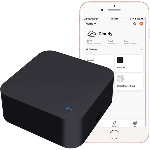 WiFi Smart Remote Controller Smart Home Infrared Universal Remote Blaster,One for All Control AC TV DVD CD AUD Air Conditioner SAT etc,No Hub Required Compatible with Alexa and Google Home(IR)