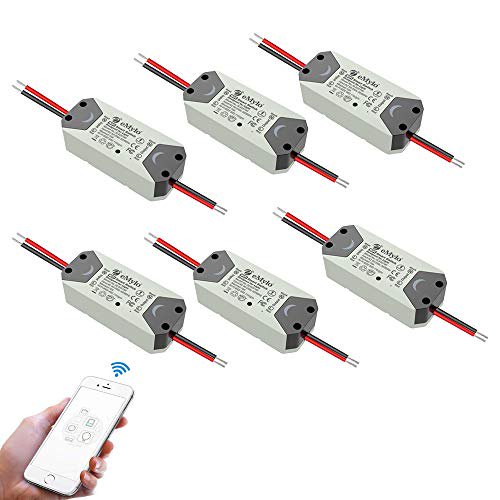 WiFi Smart Switch eMylo Wireless Relay Light Tuya Remote Control Module 2.4Ghz WiFi Home Automation Timer Switch Compatible with Alexa Echo Google Home 6 Pack$$Tools & Hardware Other