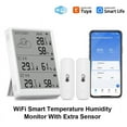 thumbnail image 1 of WiFi Smart Temperature Humidity Monitor with Sensor APP Remote Control Digital Temperature Humidity Sensor Voice Control, 1 of 10