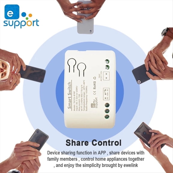 WiFi Smart Temperature Humidity Sensor Monitor Switch Smart Home APP Control AC 85-250V