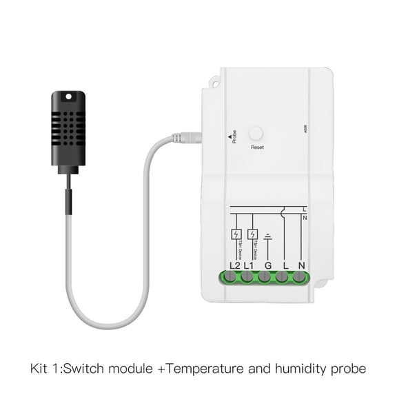 WiFi Smart Temperature Humidity Switch Module Sensor Dual Relay Output Smart LifeWireless Controller Work ,Easy to Installation