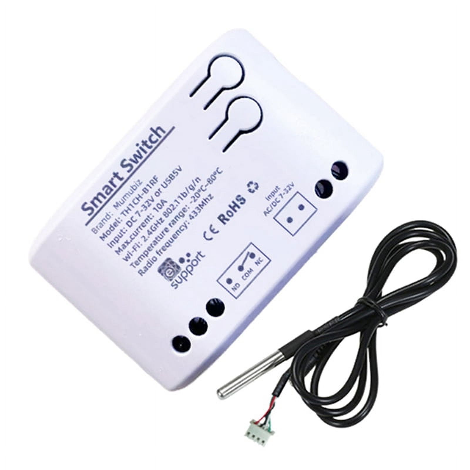 WiFi Smart Temperature Switch 7-32V Passive Dry Contact Relay Real-Time ...