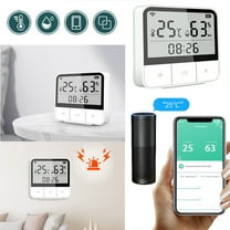 WiFi Smart Thermometer Hygrometer, LCD Display, Tuya App Compatible, Temperature Humidity Sensor, Historical Data, Alarm, for Home Greenhouse