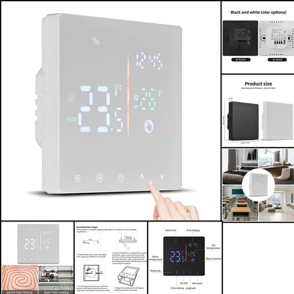 WiFi Smart Thermostat, APP Control, Programmable, Energy Saving, Home Heating