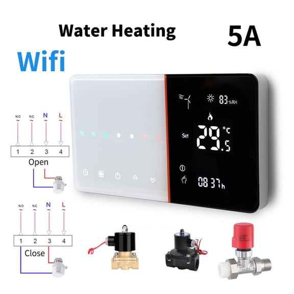 WiFi Smart Thermostat,Electric Floor/Heating Water/Gas Boiler Weather Station Temperature Remote Controller ,Easy to Operate
