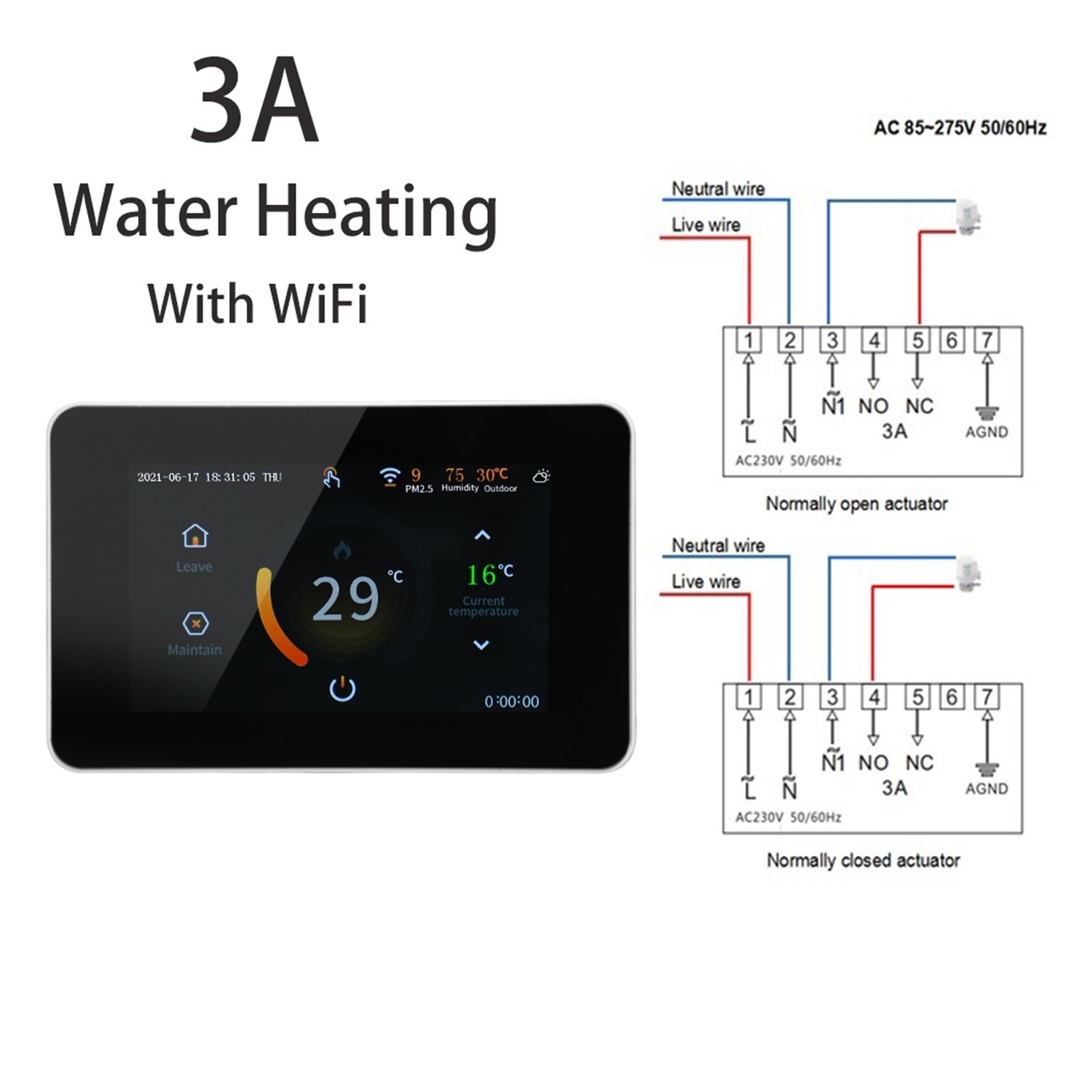 WiFi Smart Thermostat Electric Floor Heating Water Heating Temperature