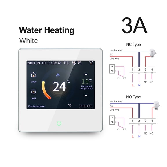 WiFi Smart Thermostat Heating Temperature Controller With Celsius/Fahrenheit LED Touch Screen Work Home