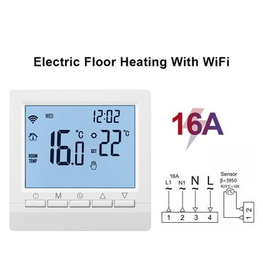 WiFi Smart Thermostat Temperature Controller Electric Floor Heating Water/Gas Boiler Thermostat Works Wireless ,Save Energy