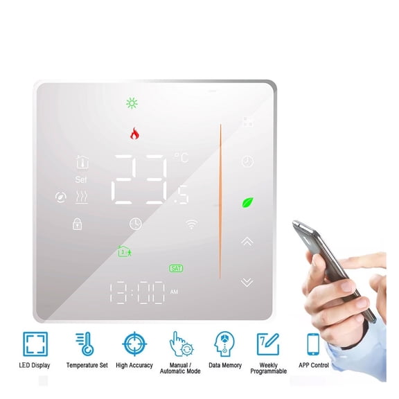 WiFi Smart Thermostat Temperature Controller For Electronics/Water/Gas Boiler Floor Ground Heating Works ,Easy to Operate