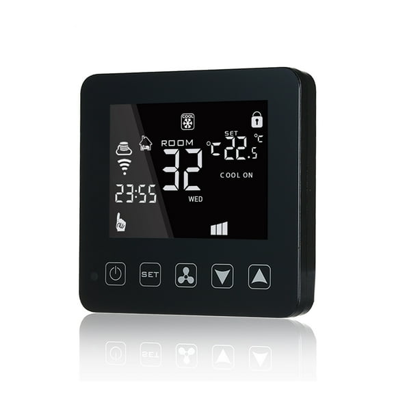 WiFi Smart Thermostat Touch Scereen Central Air Conditioner Fan Digital Thermostat Programmable Temperature Controller ,Easy to Install