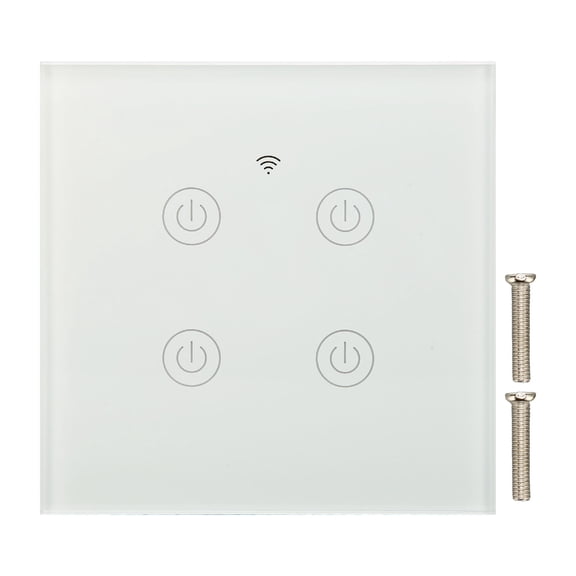 Rewera WiFi Smart Wall Light Switch Tempered Glass Remote Control Wireless Smart Panel Switch 100240V