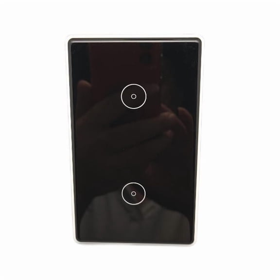 WiFi Smart Wall Touch Light Switch Glass Panel Wireless Remote Control by Mobile APP Anywhere Compatible with Alexa, No Hub Required Tuya Smart Life Assistant 2Gang