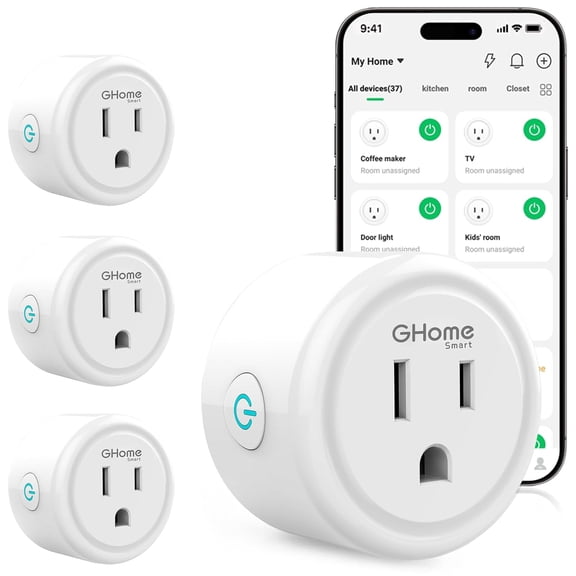 , WiFi Smart s Work with Alexa and Google Home, Smart Outlet Timer with APP Remote Control, 2.4GHz Wi-Fi Only, No Hub Required, ETL FCC Listed