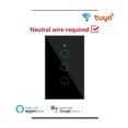 thumbnail image 1 of WiFi Smart wall Light Switch Glass Screen Touch,Alex Voice Control 1/2/3/4 Gang, 1 of 19